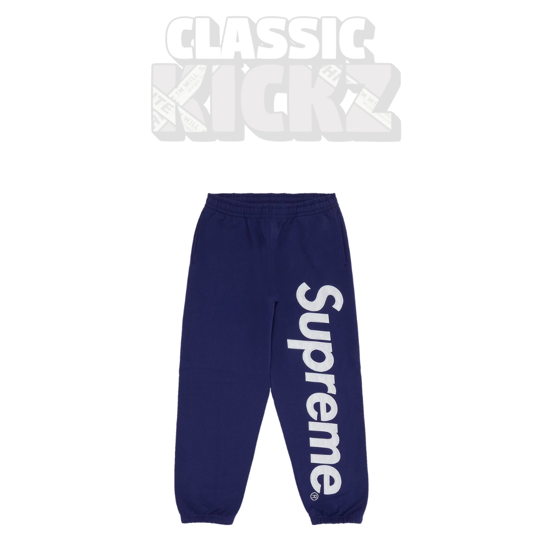 Supreme Satin Appliqué Sweatpant (FW23) Washed Navy – Classic Kickz